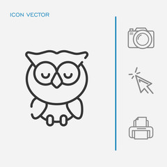 owl icon vector