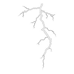 Thunderstorm crack icon black color illustration flat style simple image