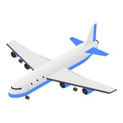 Delivery plane icon. Isometric of delivery plane vector icon for web design isolated on white background