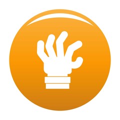Obraz premium Hand fear icon. Simple illustration of hand fear vector icon for any design orange