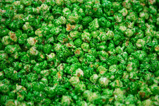 A Background Of Green Popcorn