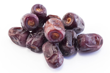 Ripe Dates Fruit Isolated on White