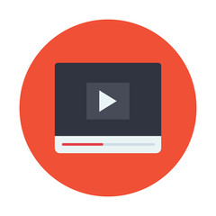 Video blog icon, web site page template