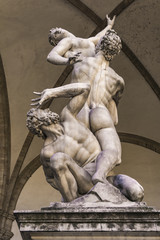 Statue Abduction of a Sabine Woman in Florence, Italy