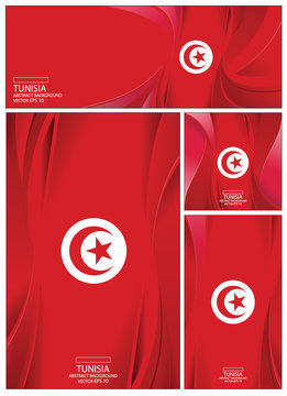Abstract Tunisia Flag Background