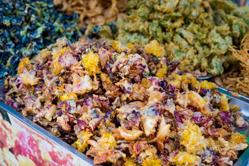 Thai deep fried crispy flowers