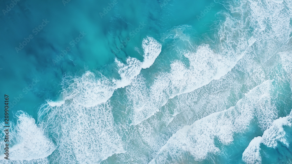Wall mural waves on the beach as a background. beautiful natural background at the summer time