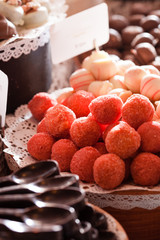 The assorted delicious candies