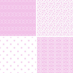 Retro different seamless patterns.