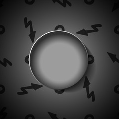 Monochrome banner design with hand drawn elements.