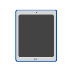 Modern digital tablet technology device icon on white background