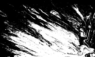 Black and white liquid texture. Marbled illustration. Abstract vector background. Monochrome marble pattern.