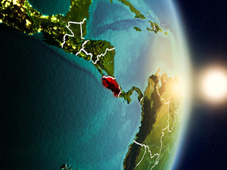 Costa Rica during sunrise