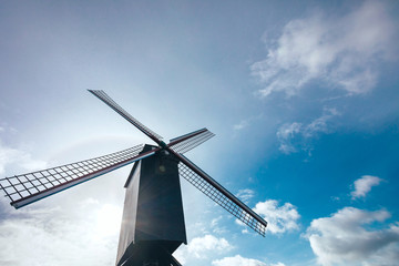 Obraz premium Old traditional wooden Windmill 