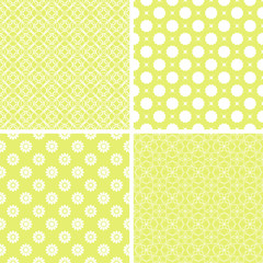 Set of four seamless patterns
