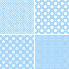 4 retro different seamless patterns.