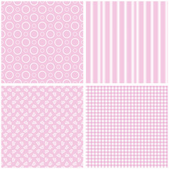 Retro different seamless patterns.