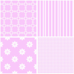 Chic different vector seamless patterns.