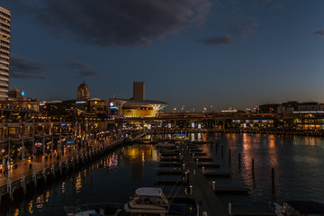 Darling Harbor at night, Sydney, Australia