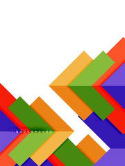 Multicolored abstract geometric shapes, geometry background for web banner