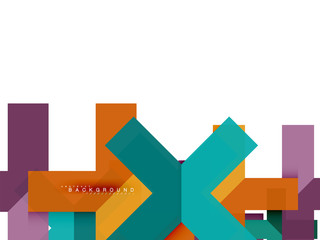 Multicolored abstract geometric shapes, geometry background for web banner