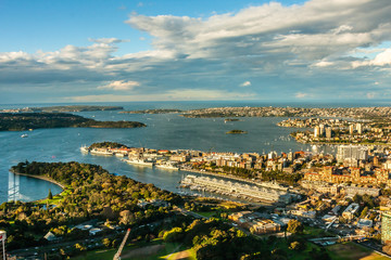 An aerial view of Sydney