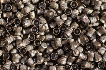 Numerous airgun lead pellets background