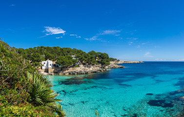 Mallorca, Summer, sun and scenic holiday nature landscape at cala ratjada coast XXL panorama