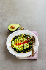 Green vegan salad
