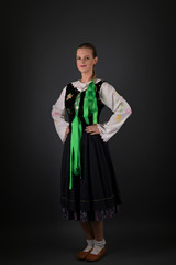 Slovakian folklore. Traditional costume.