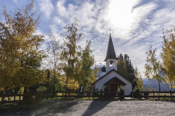 Fototapeta na wymiar Chapel at Lanin National Park