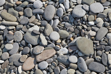 Sea stones on the Black Sea coast. Sochi.