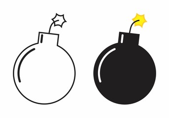 Isolated bombs illustration
