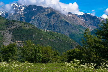 Französischen Alpen bei Valllouis und Puy Saint Vincent