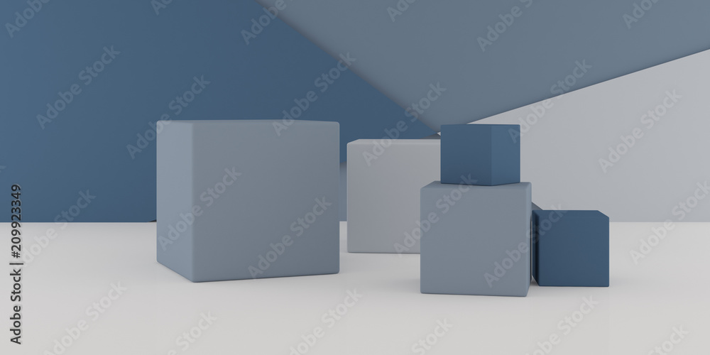 Poster abstract pastel colored texture of minimal box on minimalism background. closeup of geometric shape.