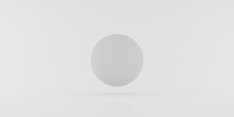 Abstract of white sphere isolated on white background, 3D rendering