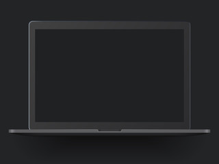 Screen of an open laptop