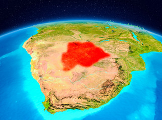 Botswana from orbit