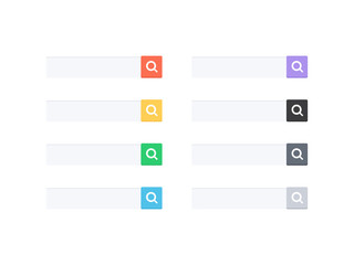 Obraz premium Set of multi-colored search bars