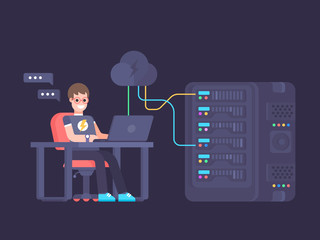 Concept of user data stored on the server