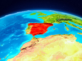 Spain from orbit