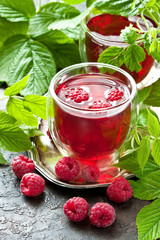 Fresh raspberry juice