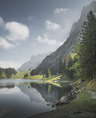 Lake Seealpsee Tree Reflection