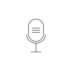 Microphone icon, Microphone icon vector, in trendy flat style isolated on white background.