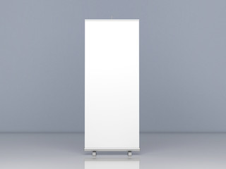 Roll promotion stand 3d rendering