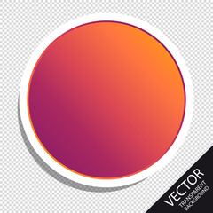 Retro Hipster Button - Vector Illustration - Isolated On Transparent Background