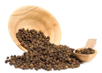 black pepper isolated on white background