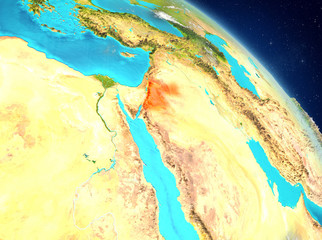 Obraz na płótnie Canvas Jordan from orbit