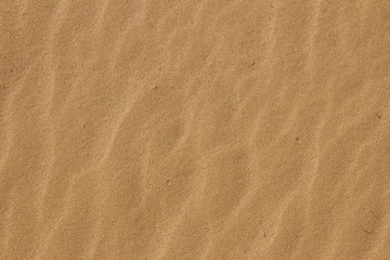 Fototapeta na wymiar Close up of wave patterns on the sand