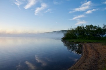 Morning fog at Algonquin Provincial Park, Ontario